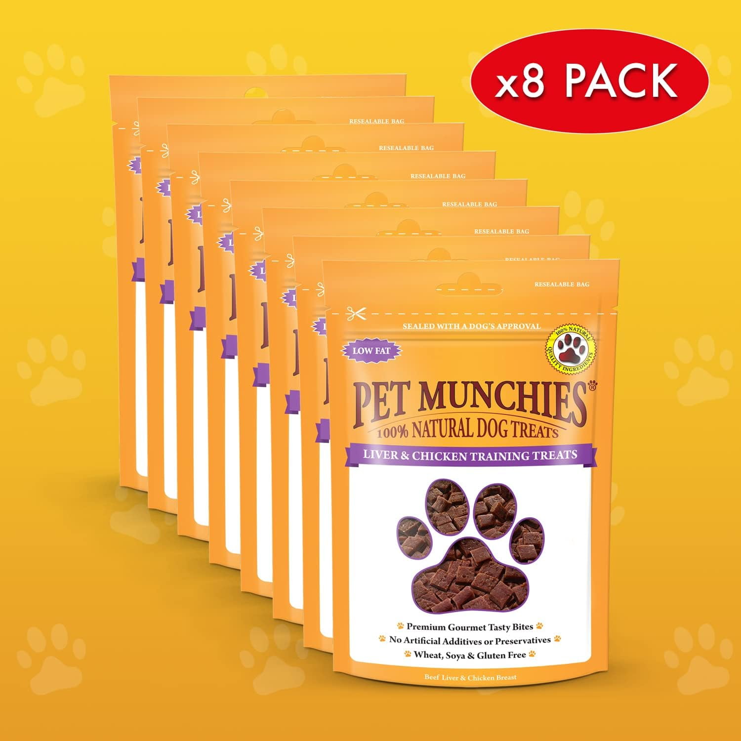 Pet Munchies Dog Training Treats Liver and Chicken 150g Case of 8
