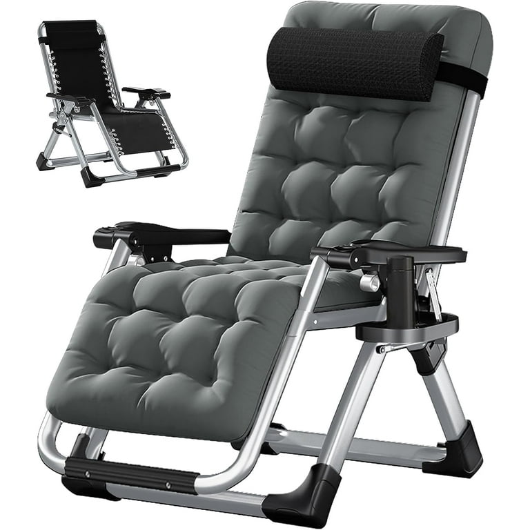 Zero Gravity Chair 2 Pack Lounge Chair with Removable Pad Cup