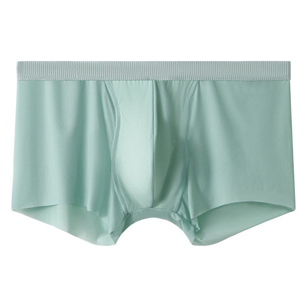 Ropa Interior Para Hombre, Ropa Interior De Seda De Hielo, Ropa Interior Plana Con Esquinas, Pantalones Cuadrángulo Finos Y Transpirables Sin Encabezado