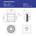 thumbnail image 2 of Iliving Ilg8Sf16Vc Shutter Mount Exhaust Fan, Silver, 2 of 4