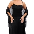 thumbnail image 1 of Sonducket Chal de noche de fiesta liso para mujer, bufanda elegante de encaje con borlas huecas transparentes, ropa Vintage nupcial, chales de boda, Ropa, zapatos y accesorios Miscelánea Sonducket AP015081-01, 1 of 4