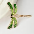 thumbnail image 4 of Pin de broche de cristal perfecl con diseño de libélula, 4 of 8