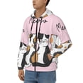 thumbnail image 3 of Naloa Cute Cats Men’s Hoodies, Zip up Hoodie, Sweatshirts,Hoodies for Men Sizes S-3XL-XX-Large, 3 of 5