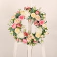thumbnail image 4 of Corona de flores artificiales para primavera y verano, corona decorativa para puerta delantera, corona Floral para interior y exterior, pared,, 4 of 9