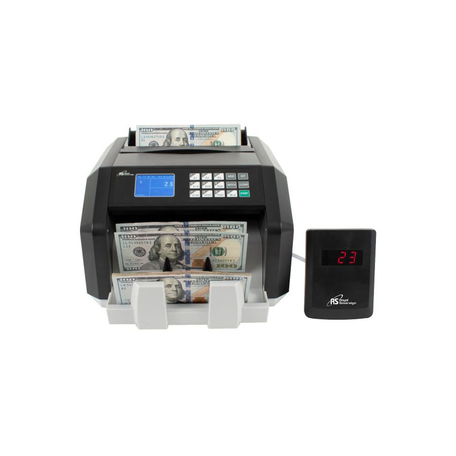 Back Load Bill Counter with 3Phase Counterfeit Detection and Value