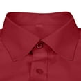thumbnail image 5 of IYTR Dress Shirts for Men Business Casual Long Sleeve Work Office Dress Shirt Solid Wrinkle-Free Button Wedding Formal Shirt (Wine,L), 5 of 5