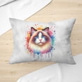 thumbnail image 3 of Watercolor Drip Ragdoll Pop Art Colorful Portrait Artwork Pillow Cushion Double Sided Cat Lover Kitten Owner Gifts Idea Throw Pillow - 01009, 3 of 4