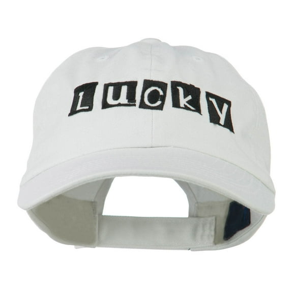 Lucky Embroidered Cap - White OSFM
