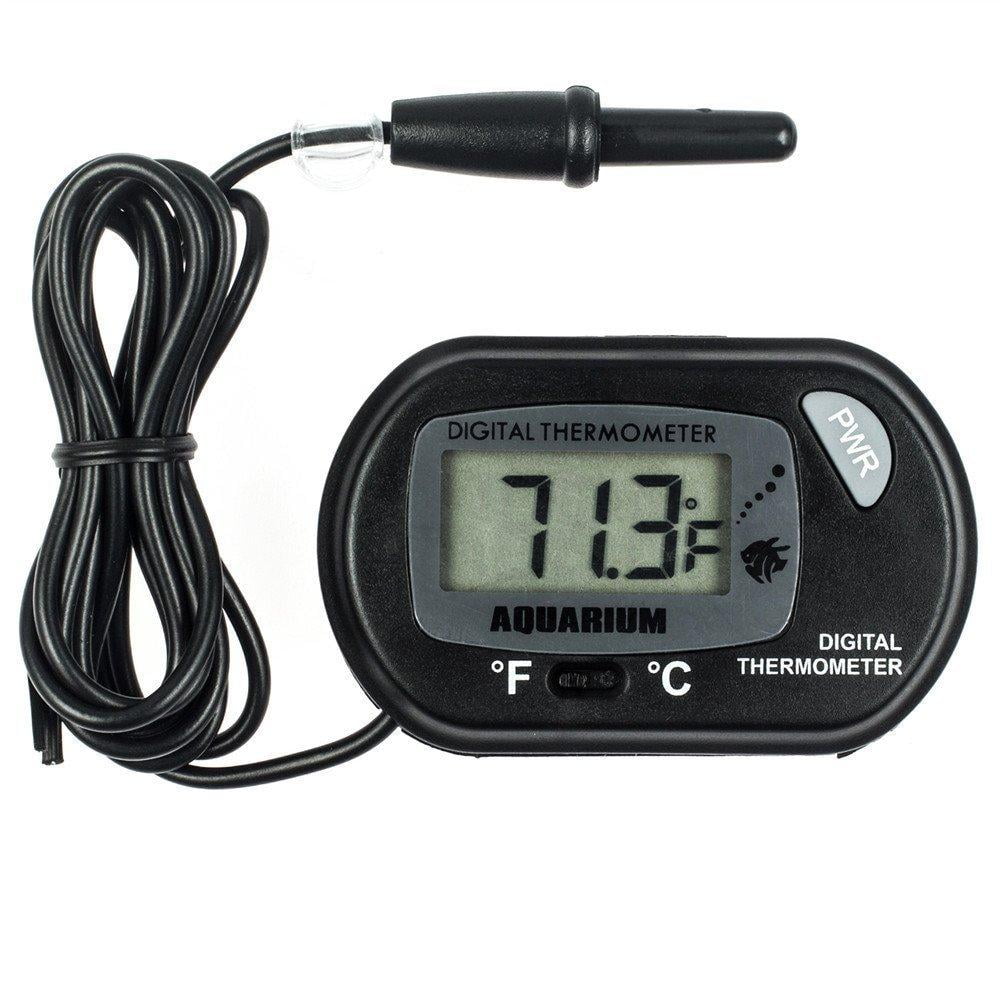 iPobie Aquarium Thermometer,Waterproof Suction Cup Thermometer,Digital Thermometer for Aquarium/Terrarium/Water