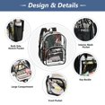 thumbnail image 5 of Ttyddzy Clear Backpack Heavy Duty PVC Transparent Backpack for College Workplace, Green Red and White Striped Leaves, 5 of 8