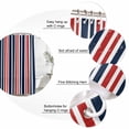 thumbnail image 6 of Navy Blue Red Striped Waterproof Fabric Shower Curtain,Modern Minimalist Ombre Lines Waterproof Fabric Shower Curtain for Bathroom Curtains Bathtubs Hotel Shower Curtains with 12 Hooks Small 36x72in, 6 of 8