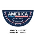 thumbnail image 3 of 2Pcs Personalized Fan Flag America's 250th Anniversary Banner 3x6 ft 1776 2026 Anniversary Bunting Outdoor Hanging Decor with Grommets for Porch Yard, Red 70.9"x35.4", 3 of 6
