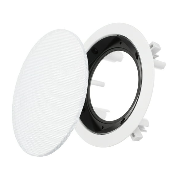 Ceiling In-Wall Speaker Grille Cover and Base, 4 Inch White Round Metal Covers