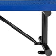 thumbnail image 6 of Global Industrial 6'L Flat Outdoor Bench, Expanded Metal, Blue, 6 of 7