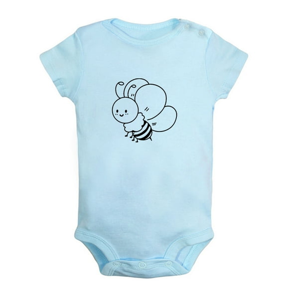 Animal Little Bee Sweet Pattern Romper For Babies, Newborn Baby Unisex Bodysuits, Infant Jumpsuits, Toddler 0-24 Months Kids One-Piece Oufits