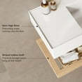 thumbnail image 4 of 48"Floating Bathroom Vanity with Vessel Sink Combo, Wall Mounted Storage Cabinet with Rectangular Acrylic Integrated Basin Without Faucet, Striped Shelf, Dark Walnut, 4 of 7