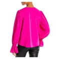 thumbnail image 2 of Aqua Womens Ruffled V Neck Blouse, 2 of 2