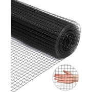 EastVita Black Hardware Cloth 15 Gauge 48"x100' Vinyl Coated and Galvanized Alloy Steel Wire Mesh Roll,Chicken Wire Fencing Mesh, Wire Fence Roll