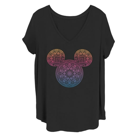 Women's Mickey & Friends Mandala Logo Graphic T-Shirt