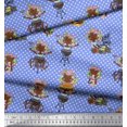 thumbnail image 3 of Soimoi Modal Satin Fabric Dot,Text & Unicorn Girl Cartoon Fabric Prints by Yard 42 Inch Wide, 3 of 3