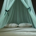thumbnail image 6 of Girl Bed Canopy Lace Mosquito Net for Girls Bed, Princess Play Tent Reading Nook Round Lace Dome Curtains Baby Kids Games House,Fit Crib Full Queen Extra Large Bed, 6 of 11
