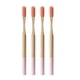 thumbnail image 1 of FELTECHELECTR 4 cepillos de dientes de bambú biodegradables, ecológicos, para viajes y uso doméstico (rosa), 1 of 6