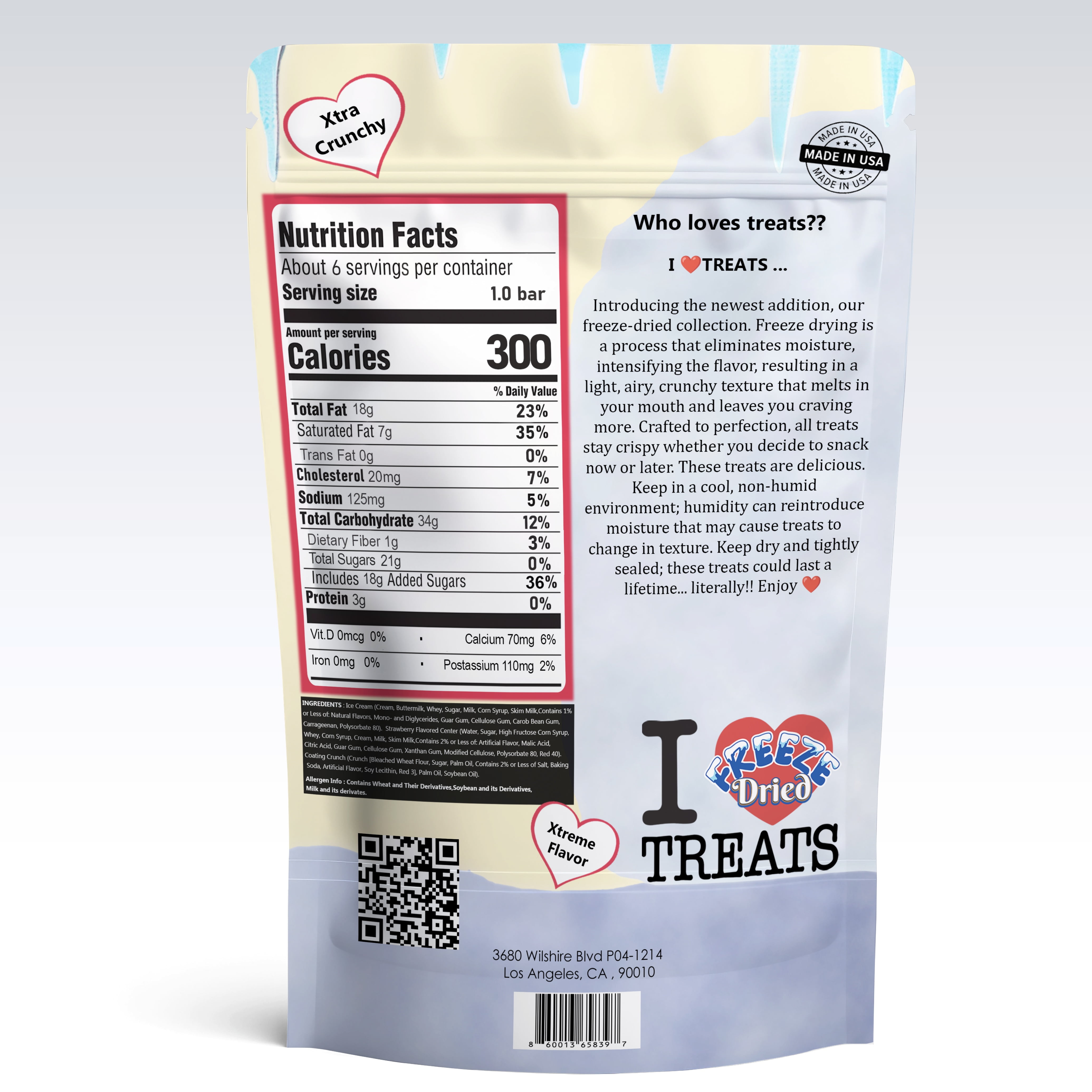 I Love Treats Freeze Dried Strawberry Shortcake Ice Cream Bites