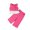 Hot Pink, variant on Baby Girls Summer Outfits Sleeveless Lace Ruffles Vest T Shirt Tops Solid Pants Casual 2 Piece Fall Outfits Size 9-12 Months