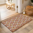 thumbnail image 2 of 2x3 Ft Entryway Area Rug, Boho Kitchen Rug Runner Washable Floor Mat, Abstract Geometric Ethnic Bohemia Textured Non Slip Indoor Door Mat Throw Carpet for Bathroom Living Room Bedroom, 2 of 8