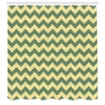 thumbnail image 2 of Ambesonne Chevron Shower Curtain, Abstract Geometric Zigzag, 69"Wx75"L, Fern Green, 2 of 4