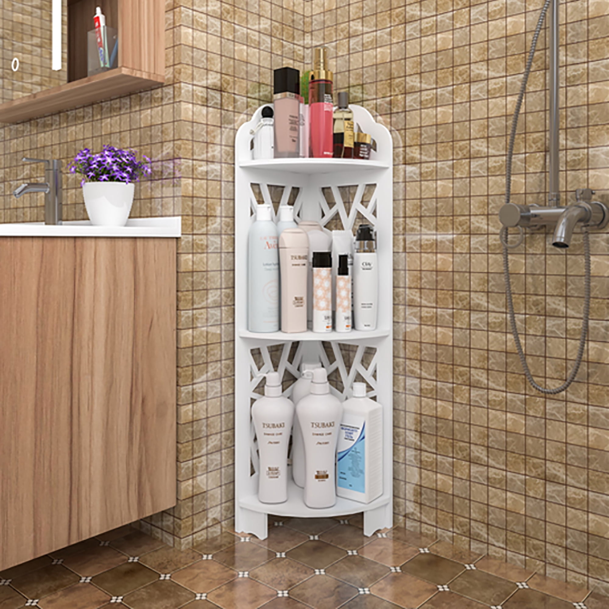 3 Tier Bathroom Corner Shelves, Small Corner Shelf for Bathroom, Toilet