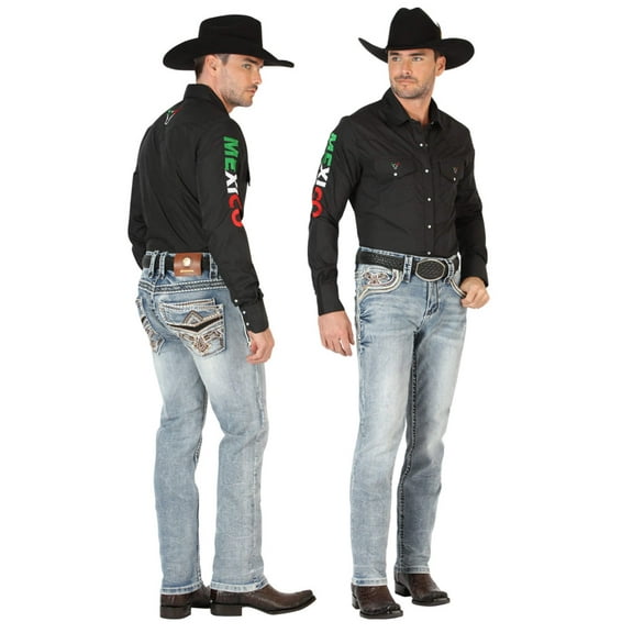 Men's Premium Denim Boot Cut Pants 'Centenario' Sky Blue 45532