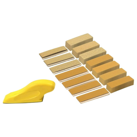 Mini lijadora shamjiam 70 hojas de papel de lija Amarillo