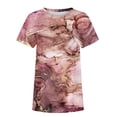 thumbnail image 3 of Pompotops Mode T-shirt Décontracté à Manches Courtes et Col Rond pour Femmes, 3 of 4