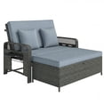 thumbnail image 1 of Outsunny Patio Lounge Chair Set with Storage and Cushions, Light Grey, 1 of 10