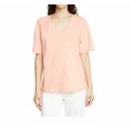 thumbnail image 2 of Eileen Fisher V-Neck Organic Cotton Tee Lory Rouge ( L ), 2 of 2