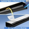 thumbnail image 4 of czcpp-Cable Management Under Desk J Channel (4x15.7in), 63in Cable Raceway, Self-Adhesive Cord Hider Cord Organizer for Desk, Wire Management Kit for Home Office - Black, 4 of 4