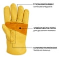 thumbnail image 4 of Soidarity 1 par de guantes de cuero para barbacoa, resistentes al calor, guantes gruesos para asar, cocina, estufa, chimenea, protección para acampar Estufas de camping Soidarity OD019542-00B, 4 of 6