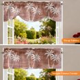 thumbnail image 5 of Palm Trees Tropical Tie Up Valance Curtains for Windows, Kitchen Curtains Window Treatments, Shabby Orange Summer Coastal Short Window Shades Valances for Bedroom Bathroom Cafe 42"x12", 5 of 8