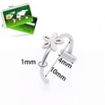 thumbnail image 3 of CHUANK Multi-style Adjustable Star Heart Lip Ring Fake Labret Body Piercing Jewelry-Silver D, 3 of 9