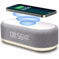 thumbnail image 1 of wonima02 4-in-1 Digital Alarm Clock with 15W Fast Wireless Charging Temperature Display 9 Colour LED Ambient Light USB Charging Alarm Clocks for Bedroom Living Room, 1 of 1