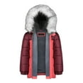 thumbnail image 2 of Weathertamer Girls Hooded Colorblock Winter Puffer Coat, Sizes 4-16, 2 of 3
