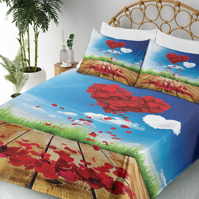 Rose petal blanket set hot sale