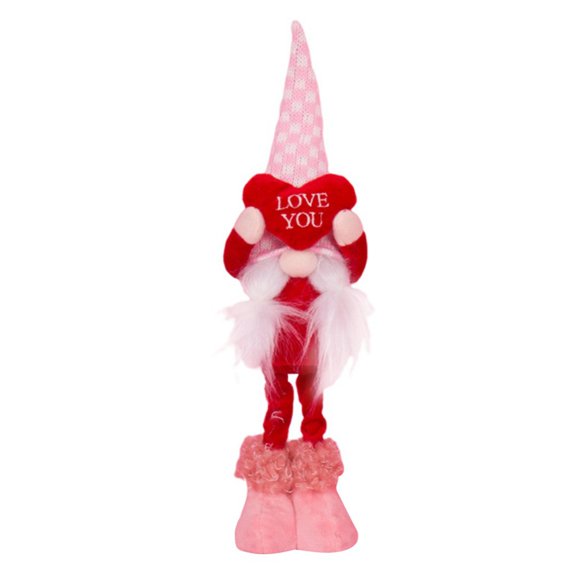 Love Faceless Gnome Handmade Table Ornament Dwarf Doll Valentine's Present Valentine's Day Decoration