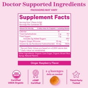 Pink Stork Organic Morning Sickness Sweets, Relieve Nausea, Pregnancy, Raspberry Ginger Candy with Vitamin B6, Vegan, 30 Count