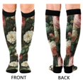 thumbnail image 4 of FORMRS Womens Knee High Socks Casual Long Thick Travel Daily Wear, 1 Pair, White and Pink Roses, 4 of 6