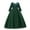 Dark Green, variant on Flower Girls 3/4 Sleeve Deep V-Back Tulle Vintage Lace Wedding Party Long Dress Formal Princess Communion Pageant Maxi Gown 4-5 Years Red