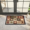 thumbnail image 3 of Contemporary 2x3 Area Rug (2' x 3') Geometric Black, Red Indoor Scatter Easy to Clean, 3 of 9