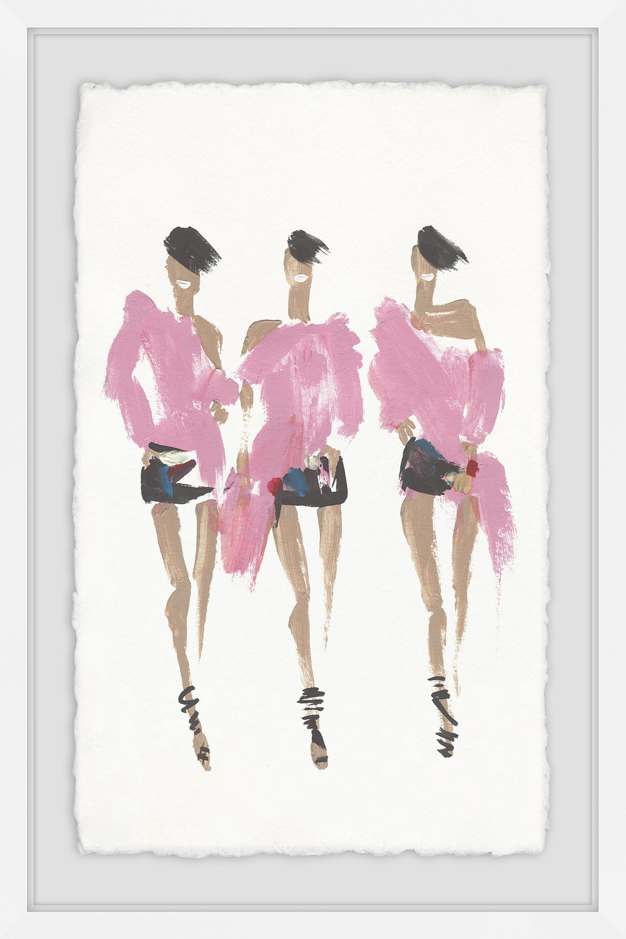 Posh in Pink Framed Painting Print