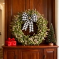 thumbnail image 5 of Hometravel Eucalyptus Leaf Wreath, Artificial Greenery Bow Door Hanging, Christmas Themed Entryway Decor for Home, Seasonal Display Arrangements, 5 of 7